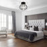 Industrial Black Semi Flush Mount Ceiling Light Fixture, Modern Close to Ceiling Light, Crystal Chandeliers Fixtures