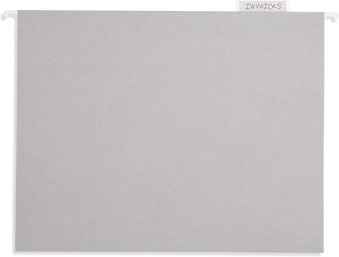 Blue Summit 25 Pack Hanging File Folders, Letter Size, Gray for Organization