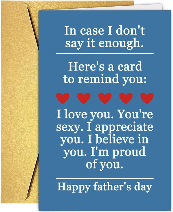 CTVSPC Sweet Fathers Day Card for Husband Boyfriend Fiance, Happy Father's Day Cards&Gifts