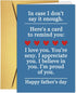CTVSPC Sweet Fathers Day Card for Husband Boyfriend Fiance, Happy Father's Day Cards&Gifts