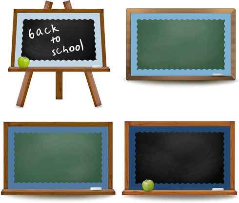 Whaline 65.6ft Blue Bulletin Board Borders, 4 Rolls Blue Series Die-Cut Board Trim for School Classroom