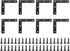 uxcell 15Pcs L-Shaped Brackets Corner Brace, 3.15"x3.15" Corner Bracket Shelf Bracket Right