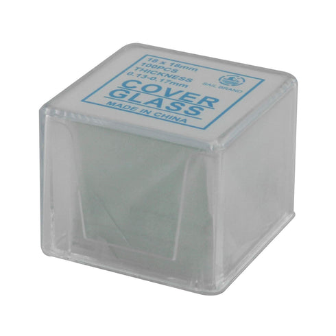 Coverslip 100PCS 18x18mm Microscope Cover Glass for Basic Biological Science Education