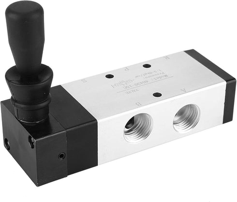 Pneumatic Manual Control Valve 5 Port 3 Position Hand Lever Valve, 0~0.8Mpa, Compact Size, Good Sealing Performance
