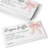 Set 30 Printed Party Diaper Raffle Baby Shower Insert Pink Bow Design, Girl Baby Shower Game Cards for Guests, Fun