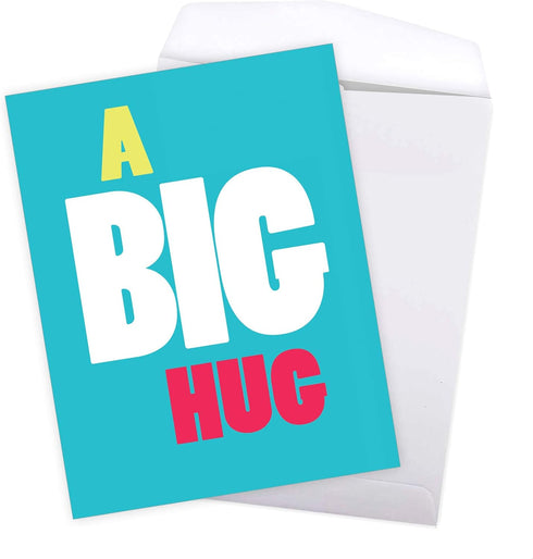 NobleWorks - 1 Large Blank Greeting Card (8.5 x 11 Inch), All Occasion Notecard with Envelope, Big Bold Letters