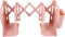 Alipis Adjustable Silicone Bookend and Desk Book Organizer, Small Pink Desktop Book