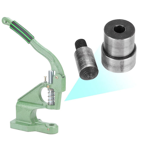 2Pcs Heavy Duty Metal Grommet Die Mold, Eyelet Hand Press Punch Machine Tool, Spring Snap Fastener Button Die