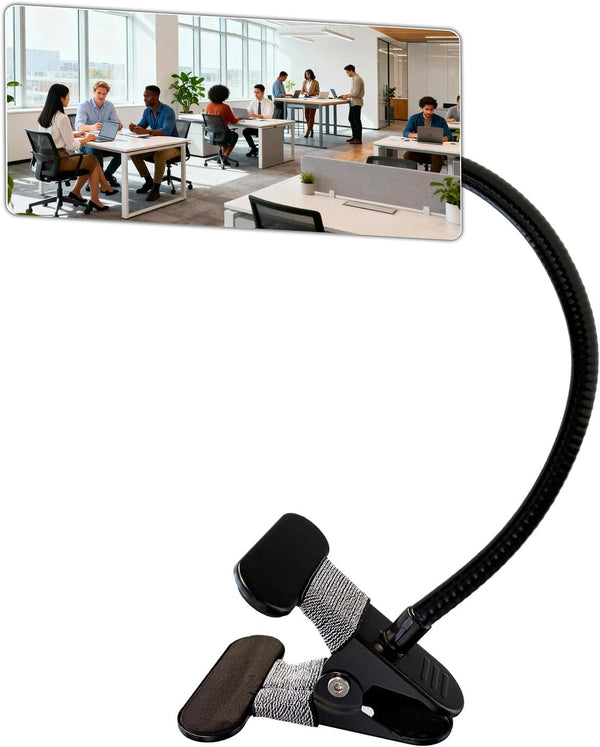 Ludapp Indoor 180 Clip-On Security Mirror Convex Partition Mirror for Personal Safety and