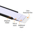 SmartSign Magnetic 'C' Channel Label Holders for Metal Racks and Shelves, 0.75" x 2", Pack of 25