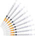 50 Pack 1ml 25 Gauge 5/8 Inch Syringes for Scientific Labs, Industrial Dispensing, Individually Sealed