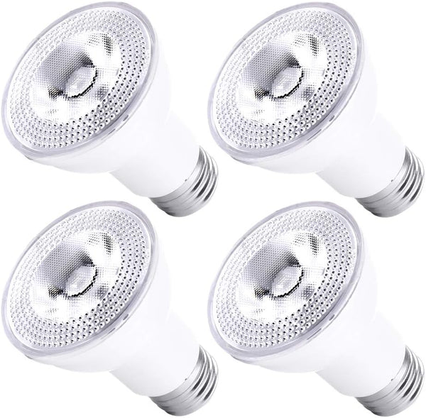 Par20 LED Bulbs 3000K Warm White Dimmable Flood, 7W (50W Halogen Equivalent), E26 40 Degree Spot Light, 4-Pack