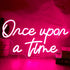 SYLHOME Once Upon A Time Pink LED Neon Light Sign Home Bedroom