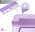TOWON Small Glass Dry Erase Board, Mini Desk White Board with Easel Pad Set, 8 x 6 Inches, Purple
