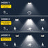 231 300 3 IP65 Garage(4 Pack) TECKNET LED Solar Motion Lights Outdoor, Angle & Lighting Modes, PIR Motion Sensor