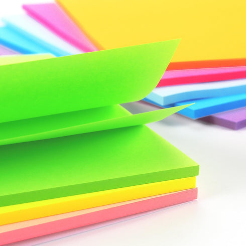 Sticky Notes, 8x6 inch, Bright Colors, Self-Stick Pads, 8 Pads/Pack, 35 Sheets/Pad, Total 280 Sheets
