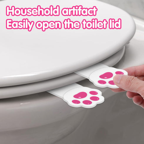 Yuanchu 4Pcs Toilet Seat Lifter, Self Adhesive Toilet Lid Cover Lifter Toilet Seat Handle To Lift Bathroom Accessories