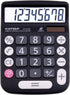 CATIGA 8 Digit Desktop Calculator with Solar Power, Easy to Read LCD Display, for Home, Office, School, Black
