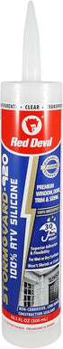 Red Devil 0787 StormGuard 920 100% RTV Silicone Window and Door Sealant, Clear, 10.1 oz Tube, 1-Pack