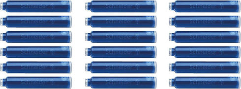 Schneider Ink Cartridge, Ball Closure, Refill for Fountain and Rollerball Pens, Blue Ink, Pack of 3 Boxes/6 Cartridges