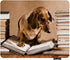 Dachshund Book Worm Gaming Mouse Pad, Personalized Non-Slip Rubber Mouse Pad for Computers, 9.5 x 7.9 Inch, Puppy