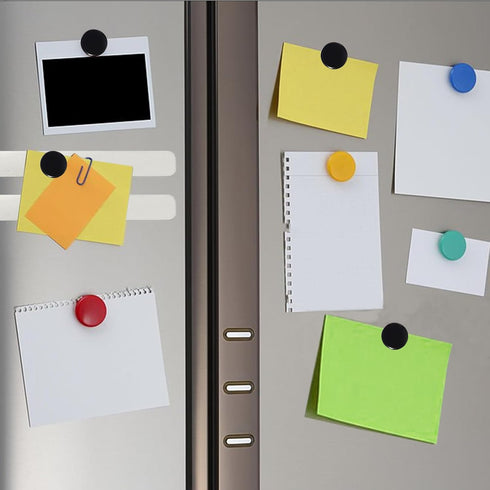 Magnetic Board Frameless Stainless Iron Strips, Magnetic Strips with Adhesive Backing, Memo Board with 10 Pcs Black