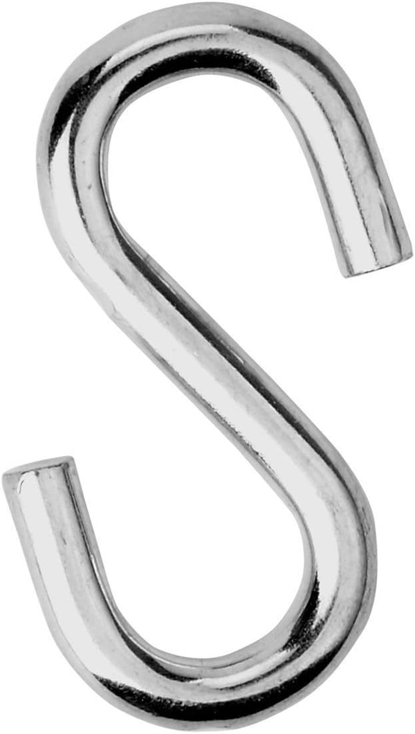 Flammi 2 Pack Heavy Duty S Hooks for Hanging Hammock Stand, Swing Plants, Max 500 Lbs, 3 Inch Long, 5/16 Inch Thick