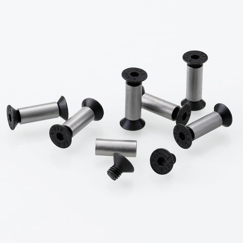 10 Packs Black Hex Flat Head Knife Handle Screws, Rivets, Bolts Fasteners for Fixing Blade Knives