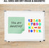 Large Magnetic Dry Erase Whiteboard, Portable 15.5” x 11.5” x 1.25” with Handle for Memos and Note-Taking