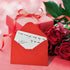 jiebor 100 Sets Mini Envelopes with White Blank Business Cards, Small Enclosure Card for Valentine's Day