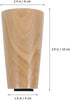 4pcs Luxshiny Solid Wooden Furniture Legs with Anti-Slip Pads Straight Replacement Bed Legs for Sofa Cabinet Tv Stand