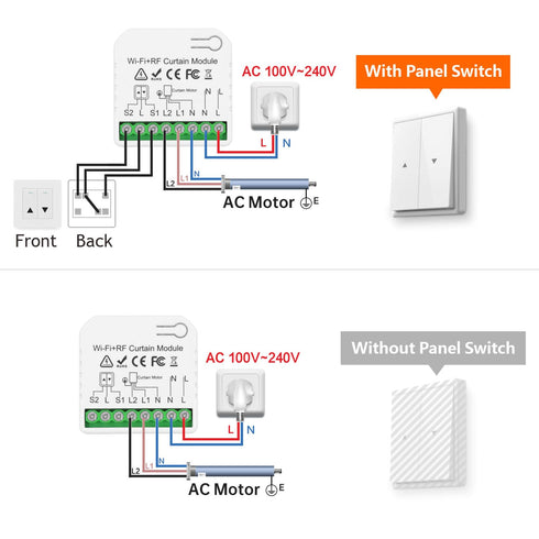 DieseRC WiFi Smart Roller Shutter Controller Module, Tuya APP WiFi Control Compatible with Alexa/Google Home