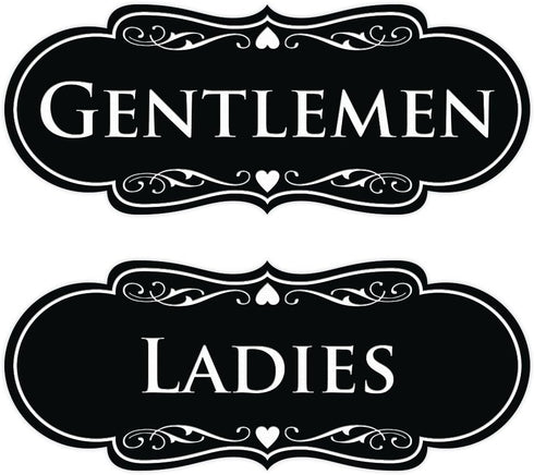 Designer LADIES GENTLEMEN 2-Pack, Black, Large