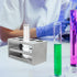 POPETPOP Test Tube Rack - Stainless Steel Sample Tube Holder with 8 Holes for Laboratory Supplies