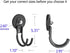 Heavy Duty Magnetic Hooks, Super Strong Garage Magnet Hooks for Indoor & Outdoor Hanging (4 Pack)