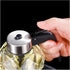 GZRDMWHDV 200ML Glass Diamond Shaped Honey Dispenser Double Layer Oil Dripper with Stand Vinegar Sauce Dispenser
