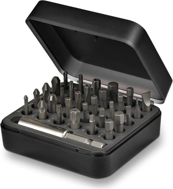 31in1 S2 Steel Screwdriver Bit Set with 1/4" Magnetic Bit Holder, Mini EDC Tool for Power and Hand Tools