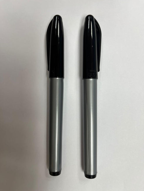 Freezer Black Permanent Markers Fast Drying, Waterproof Marker for Labeling, Chisel Tip Marker, Lab Marker, Food Labeling Permanent Fridge Pen with Fine Point and Fast Drying Black Ink|Set Of 2 by Cadie
