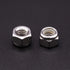 #10-24 inch Nylon Insert Hex Lock Nuts (50 Pack), 304 Stainless Steel (18-8), Corrosion-Resistant Hex Lock Nuts with