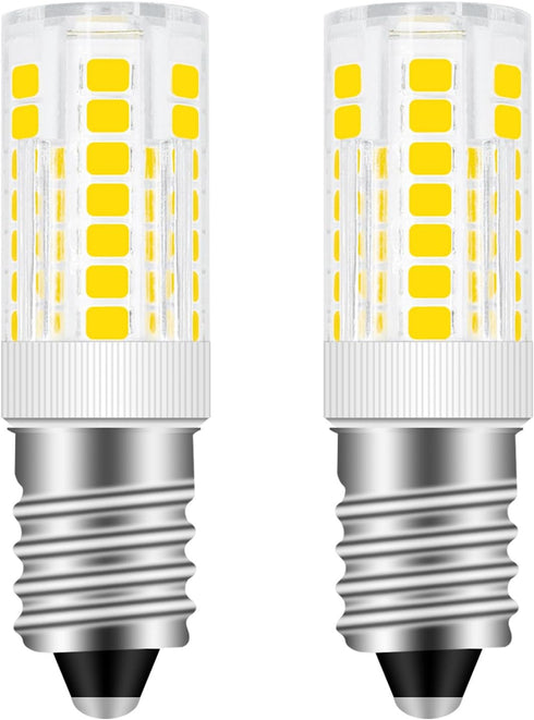 E14 LED Bulb, 4W Replacement for Whirlpool Freezer Light, Daylight White 5000K, 120V, 2 Pack