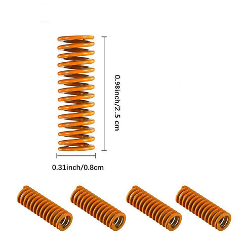 3Dman 4PCS 40mm Hand Twist Leveling Nut + 4PCS Hot Bed Spring Compression + 4PCS M4X40mm Screws for 3D Printers