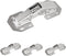 4-Pack Hidden Hinges for Cabinet Doors, Concealed Surface Mount Hinges for Frameless Cabinets