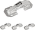 4-Pack Hidden Hinges for Cabinet Doors, Concealed Surface Mount Hinges for Frameless Cabinets