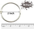 HDTXZYGOOD 2 Inch (10 Pack) Binder Rings Heavy Duty Loose Leaf Metal Book Rings, Nickel Plated Steel Keychain Key Rings