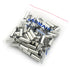 Baomain 100-Pack AWG 6/16mm² Long: 18mm Copper Crimp Connectors – Non-Insulated Ferrule Pin Terminals