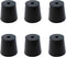 YXQ Rubber Conical Plugs, 18mm to 24mm, 6 Black Sealed Laboratory Rubber Plugs for Test Tubes