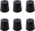 YXQ Rubber Conical Plugs, 18mm to 24mm, 6 Black Sealed Laboratory Rubber Plugs for Test Tubes