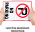 3 Pack No Parking Sign, 10"x 7", .04" Aluminum, Rust Free, UV Protected, Weatherproof