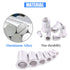 Glarks 210Pcs Aluminum Alloy Rivetnut Insert Nutsert Assortment Kit - M3 M4 M5 M6 M8 M10 Flat Head