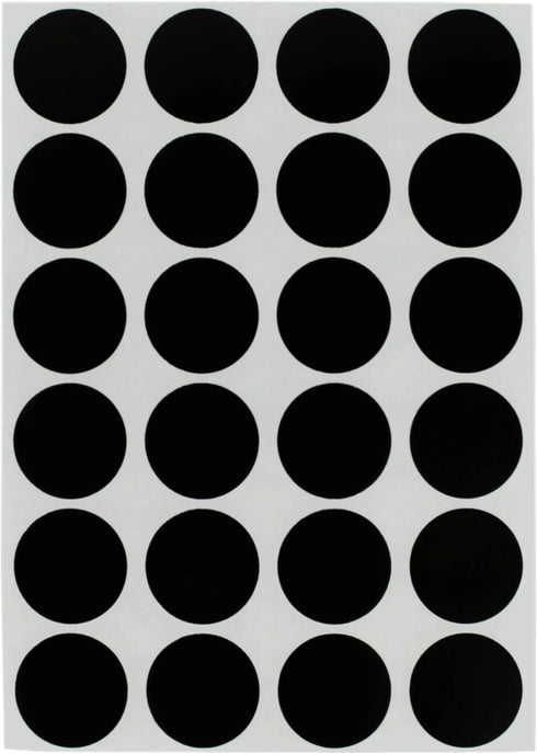 ChromaLabel 0.75 Inch Round Label Removable Color Code Dot Stickers, 1008 Pack, Black